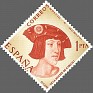 Spain 1958 Characters 1 PTA Red & Yellow Edifil 1228. España 1958 1228. Uploaded by susofe